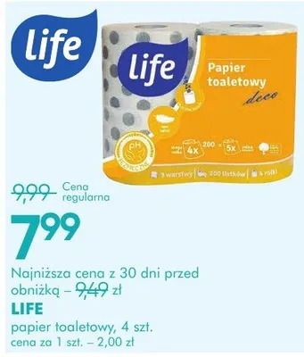Papier toaletowy LIFE papier toaletowy, 4 szt. promocja w Makro