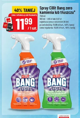 Spray Cillit Bang Expert Zero Tłuszczu i Szorowania promocja w POLOmarket
