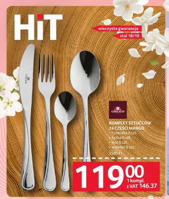 Komplet sztućców 24 części Mango GERLACH promocja w Selgros
