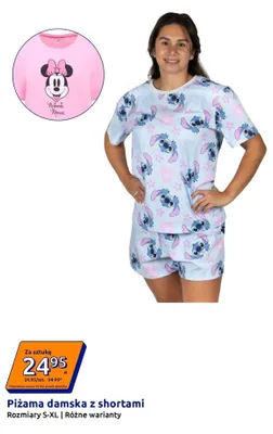 Piżama damska z shortami Stitch promocja w Action