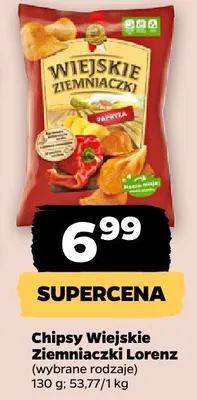 Chipsy Wiejskie Ziemniaczki wybrane rodzaje promocja w Netto