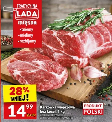 Karkówka wieprzowa bez kości kotlety Haga promocja w Twój Market
