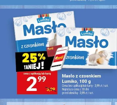 Masło z czosnkiem Lumiko promocja w Twój Market