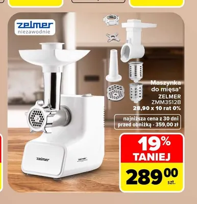 Maszynka do mięsa ZMM3512B Zelmer promocja w Carrefour