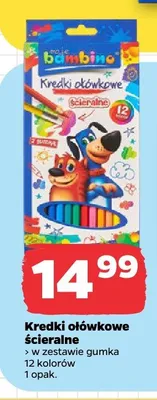 Kredki ołówkowe ścieralne Bambino promocja w Netto