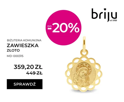 Zawieszka złoto promocja w Briju
