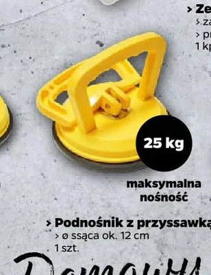Podnośnik z przyssawką maks. nośność 25 kg promocja w Netto