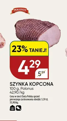 Szynka kopcona Polonus promocja w Chata Polska