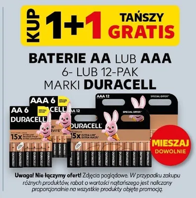 Baterie AAA, 6- lub 12-pak Duracell promocja w Kaufland