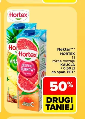 Nektar ananasowy Hortex promocja w Carrefour Market