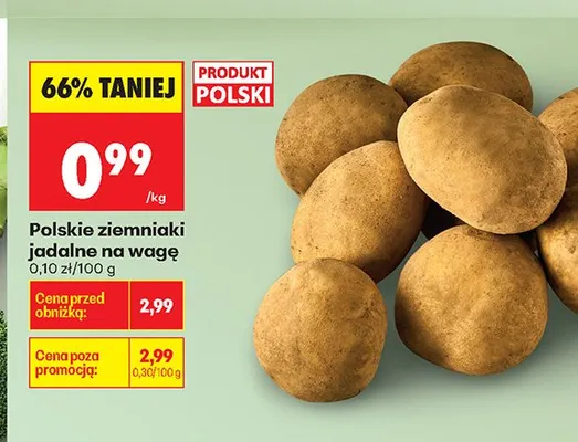 Ziemniaki jadalne polskie na wagę promocja w Biedronka
