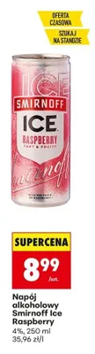 Napój alkoholowy Smirnoff Ice Raspberry 4% promocja w Biedronka
