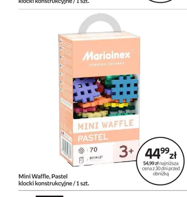 Klocki konstrukcyjne Marioinex Mini Waffle Pastel promocja w Empik