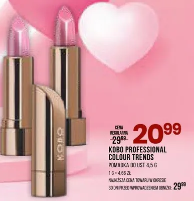 KOBO PROFESSIONAL COLOUR TRENDS pomadka do ust 4.6 g promocja