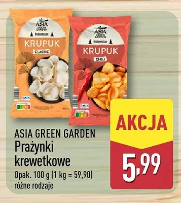 Prażynki krewetkowe chili Asia Green Garden promocja w Aldi