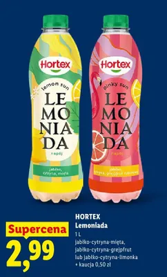 Lemoniada jabłko-cytryna-mięta Hortex promocja w Lidl