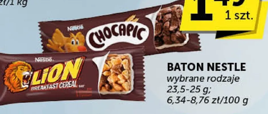 Baton Nestle (Lion, Chocapic) promocja w Groszek