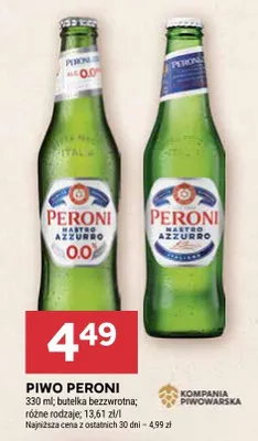 Piwo Peroni Nastro Azzurro promocja w Stokrotka