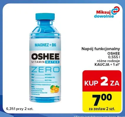 Napój funkcjonalny Oshee promocja w Carrefour Express