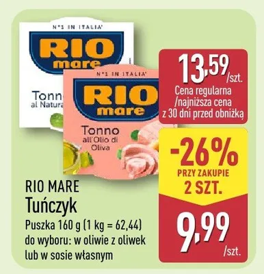 Tuńczyk w oliwie z oliwek promocja w Aldi