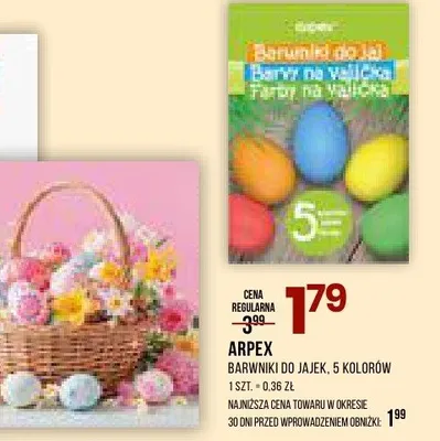 Barwniki do jajek 5 kolorów promocja w Drogerie Natura