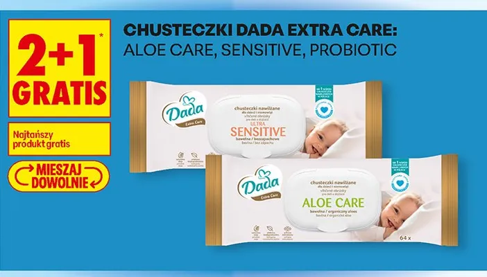 Chusteczki nawilżane Sensitive promocja w Biedronka