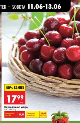 Czereśnie na wagę promocja w Biedronka