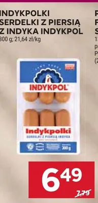 Indykpolki serdelki z piersią z indyka Indykpol promocja w Stokrotka