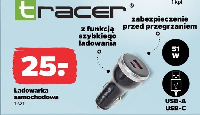 Ładowarka samochodowa promocja w Netto