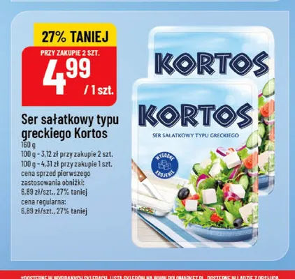 Ser sałatkowy typu greckiego Kortos promocja w POLOmarket