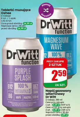 Napój gazowany witaminowy Dr Witt Magnesium Wave promocja w Dino