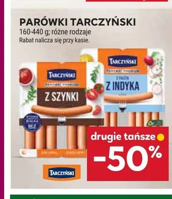 Parówki z indyka Tarczyński promocja w Stokrotka
