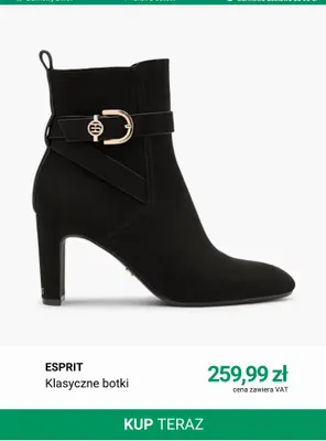 Klasyczne botki Esprit promocja w Deichmann