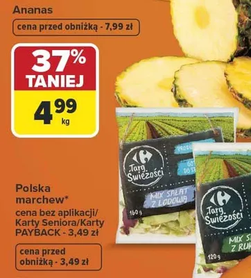 Polska marchew promocja w Carrefour