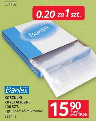 Koszulki krystaliczne Bantex 100-pak promocja w Selgros