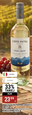 Wino białe Castel Pietra Pinot Grigio promocja w bi1