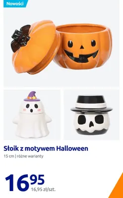 Słoik z motywem Halloween 15 cm promocja w Action