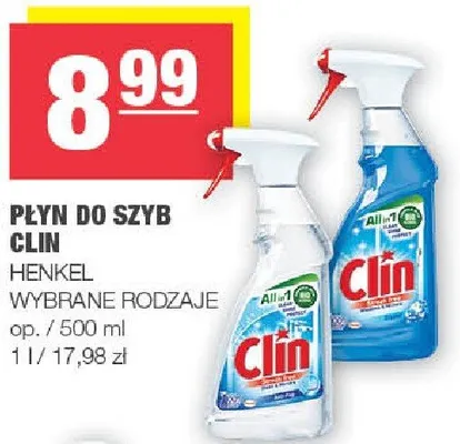 Płyn do szyb Clin promocja w SPAR