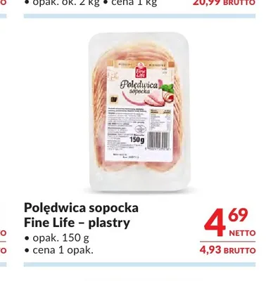 Polędwica sopocka Fine Life plastry promocja w Makro