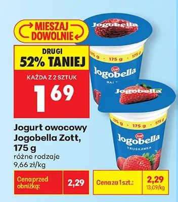 Jogurt owocowy Jogobella promocja w Biedronka