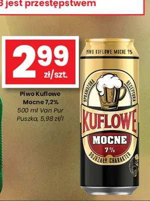 Piwo Kuflowe Mocne 7,2% promocja w emma MARKET