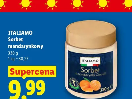 Sorbet mandarynkowy Italiamo promocja w Lidl