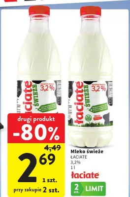 Mleko świeże 3,2% promocja w Intermarche