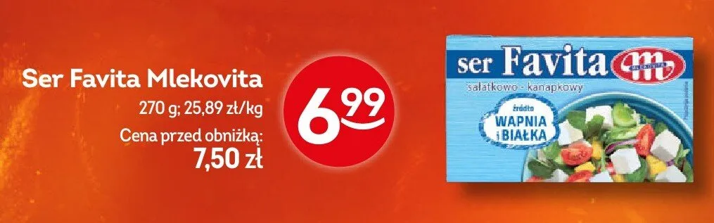 Ser Favita Mlekovita promocja w Żabka