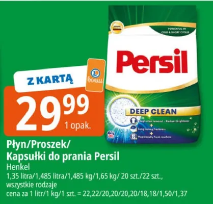 Płyn/Proszek/Kapsułki do prania Persil promocja w Leclerc
