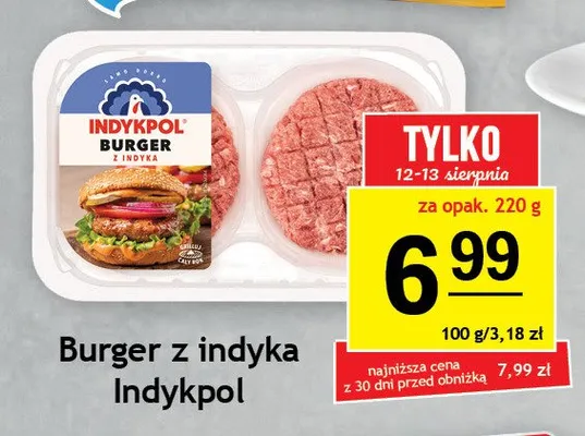 Burger z indyka Indykpol promocja w Gram Market
