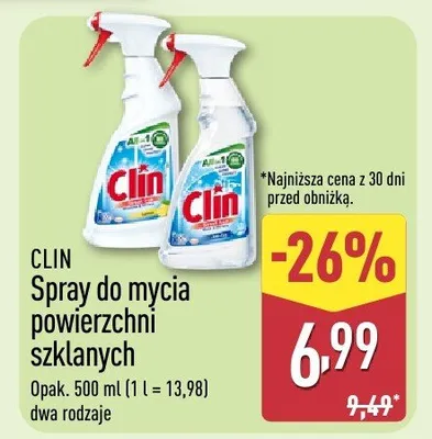 Spray do mycia powierzchni szklanych promocja w Aldi