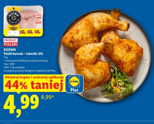 Polski kurczak ćwiartki Rzeźnik XXL promocja w Lidl