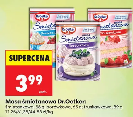 Masa śmietanowa truskawkowa promocja w Biedronka