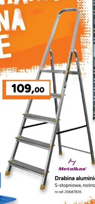 Drabina aluminiowa 5-stopniowa Metalkas promocja w Bricoman